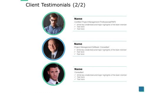 Client Testimonials Planning Ppt PowerPoint Presentation Slides Show