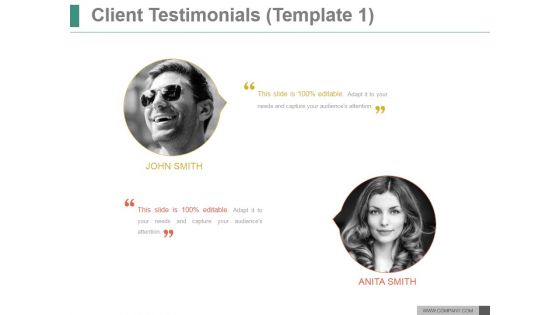 Client Testimonials Ppt PowerPoint Presentation Design Templates