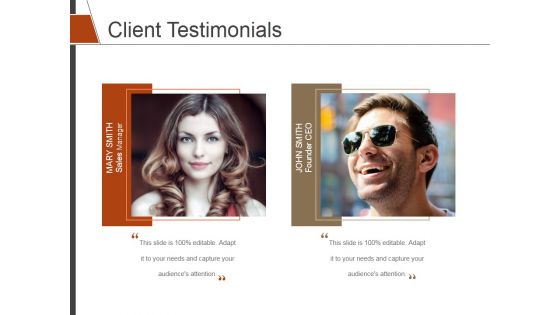 Client Testimonials Ppt PowerPoint Presentation Infographics Themes