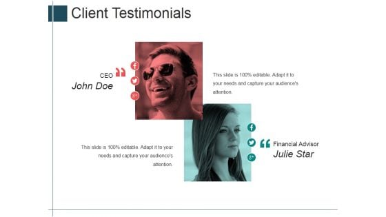 Client Testimonials Ppt Powerpoint Presentation Model Good