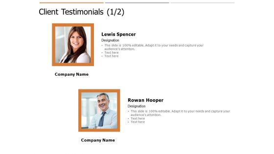 Client Testimonials Ppt PowerPoint Presentation Pictures Gallery