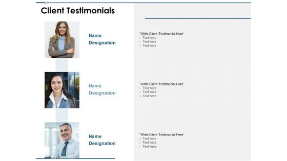 Client Testimonials Ppt PowerPoint Presentation Styles Infographic Template