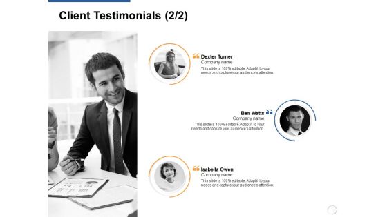 Client Testimonials Teamwork Ppt PowerPoint Presentation Slides Graphics Example