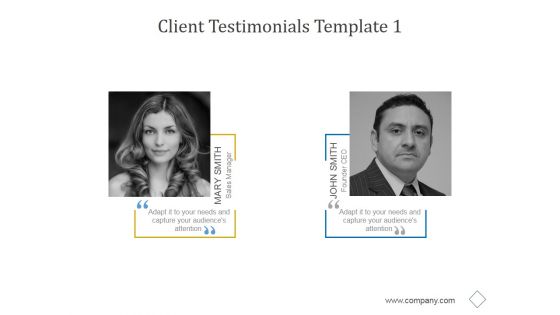 Client Testimonials Template 1 Ppt PowerPoint Presentation Infographics