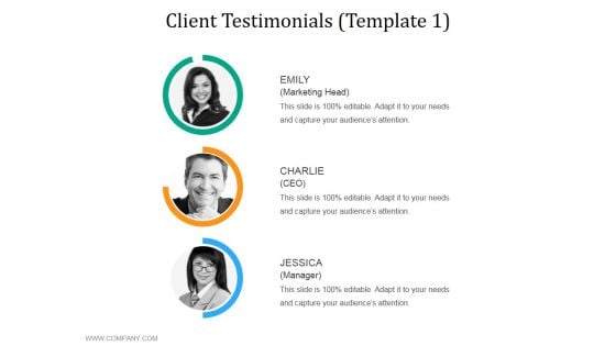 Client Testimonials Template 1 Ppt PowerPoint Presentationmodel Brochure