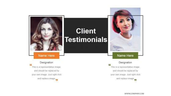 Client Testimonials Template 2 Ppt PowerPoint Presentation Outline Shapes