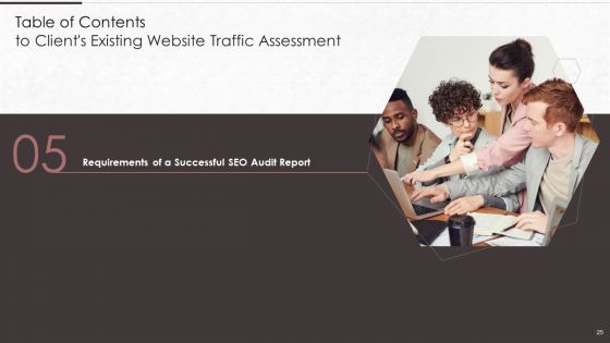 Clients Existing Website Traffic Assessment Ppt PowerPoint Presentation Complete Deck With Slides