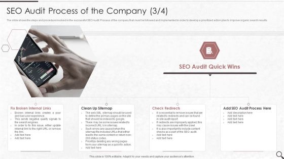 Clients Existing Website Traffic Assessment SEO Audit Process Of The Company Summary PDF