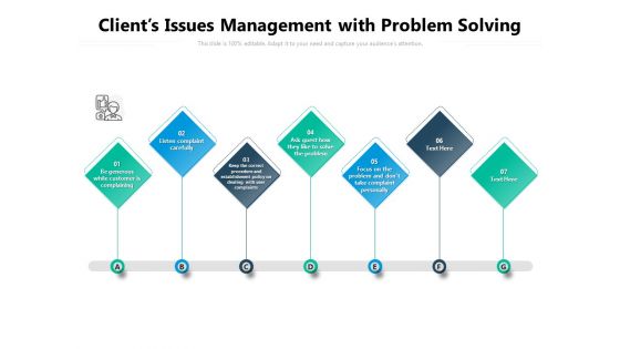 Clients Issues Management With Problem Solving Ppt PowerPoint Presentation File Graphics PDF