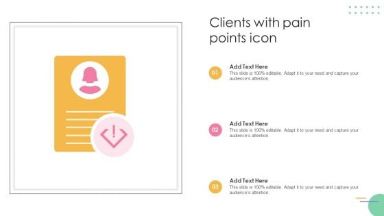 Clients With Pain Points Icon Portrait PDF