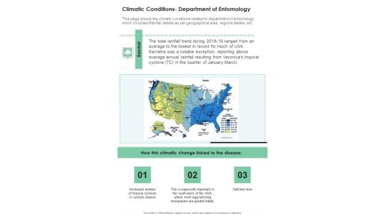 Climatic Conditions Department Of Entomology One Pager Documents Climatic Conditions Department Of Entomology One Pager Documents