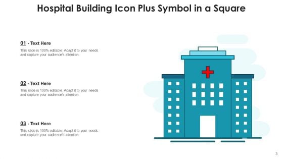 Clinic Icon Medical Square Ppt PowerPoint Presentation Complete Deck With Slides