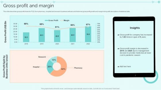 Clinical Services Company Profile Gross Profit And Margin Graphics PDF