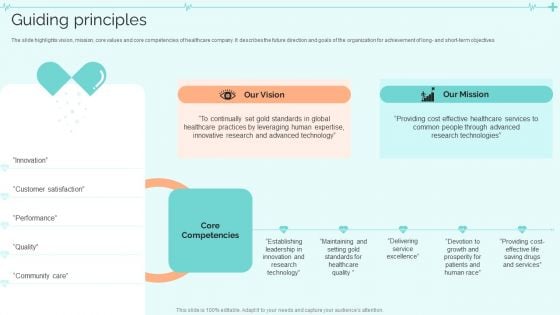 Clinical Services Company Profile Guiding Principles Template PDF