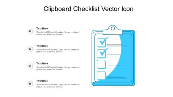 Clipboard Checklist Vector Icon Ppt PowerPoint Presentation Layouts Examples PDF