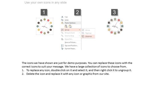 Clock Infographic For Business Process Management Powerpoint Template Slide03