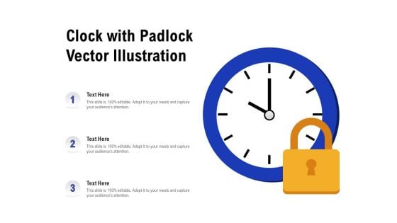 Clock With Padlock Vector Illustration Ppt PowerPoint Presentation Outline Icons PDF