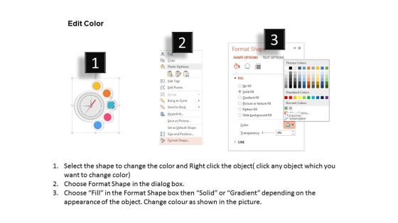 Clock With Planning Icons Powerpoint Template