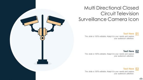 Closed Circuit Television Icon Ppt PowerPoint Presentation Complete With Slides