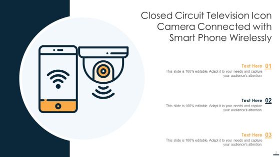 Closed Circuit Television Icon Ppt PowerPoint Presentation Complete With Slides