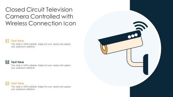 Closed Circuit Television Icon Ppt PowerPoint Presentation Complete With Slides