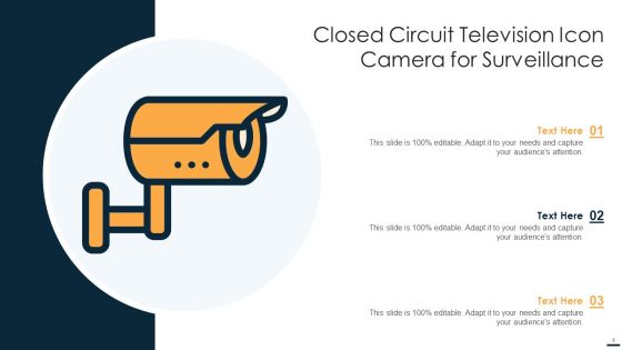 Closed Circuit Television Icon Ppt PowerPoint Presentation Complete With Slides