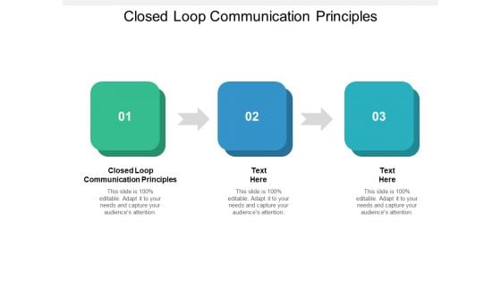 Closed Loop Communication Principles Ppt PowerPoint Presentation Portfolio Pictures Cpb