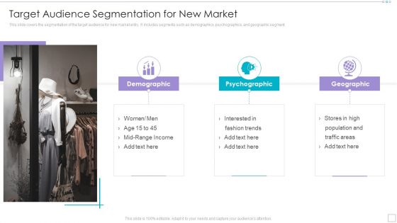 Clothing Business Market Entry Strategy Target Audience Segmentation For New Market Designs PDF