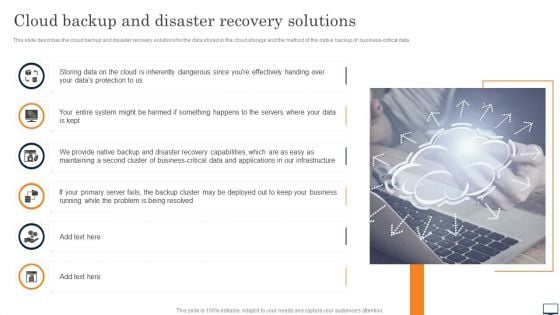 Cloud Backup And Disaster Recovery Solutions Ppt PowerPoint Presentation File Show PDF