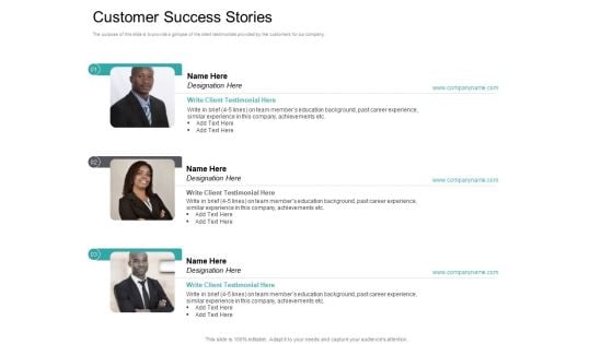 Cloud Based Marketing Customer Success Stories Ppt PowerPoint Presentation Infographics Slide Portrait PDF