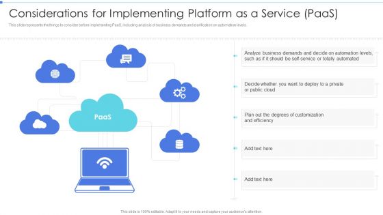Cloud Based Service Models Considerations For Implementing Platform As A Service Paas Slides PDF