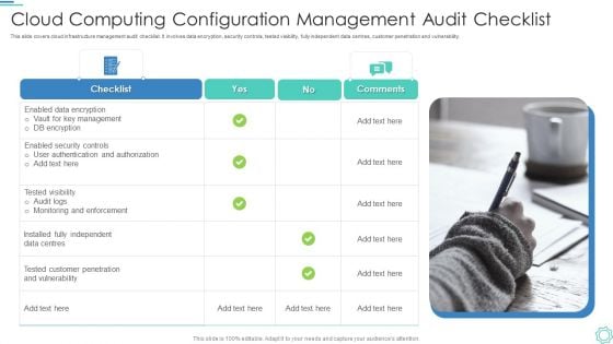 Cloud Computing Configuration Management Audit Checklist Professional PDF