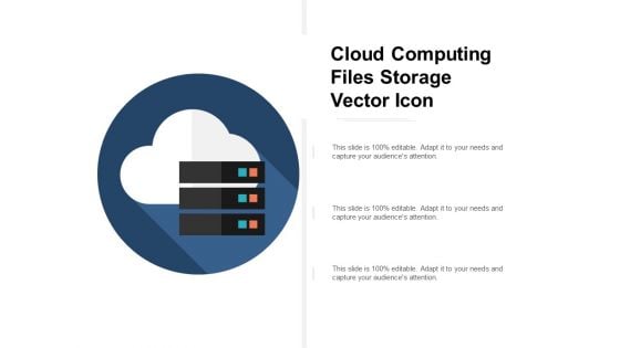 Cloud Computing Files Storage Vector Icon Ppt Powerpoint Presentation Ideas Pictures