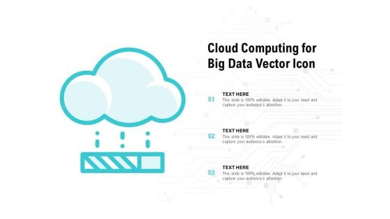 Cloud Computing For Big Data Vector Icon Ppt PowerPoint Presentation Professional Microsoft