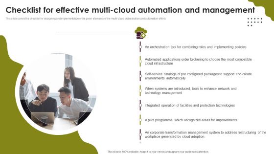 Cloud Computing Scalability Checklist For Effective Multi Cloud Automation Elements PDF