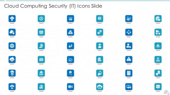 Cloud Computing Security IT Icons Slide Ppt Inspiration Guidelines PDF