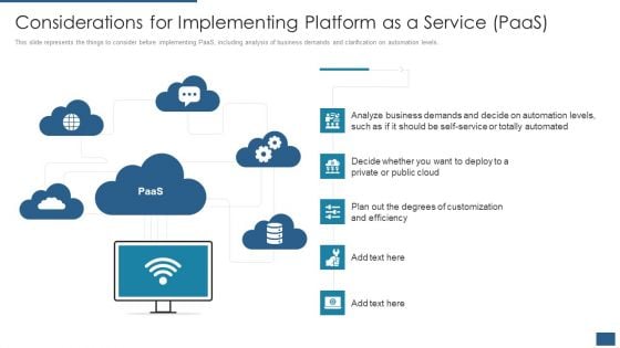 Cloud Computing Service Models IT Considerations For Implementing Platform As A Service Paas Download PDF