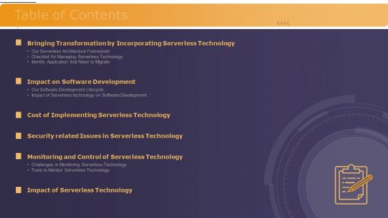 Cloud Computing Technology Implementation Plan Table Of Contents Summary PDF