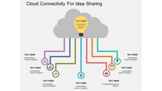 Cloud Connectivity For Idea Sharing Powerpoint Template