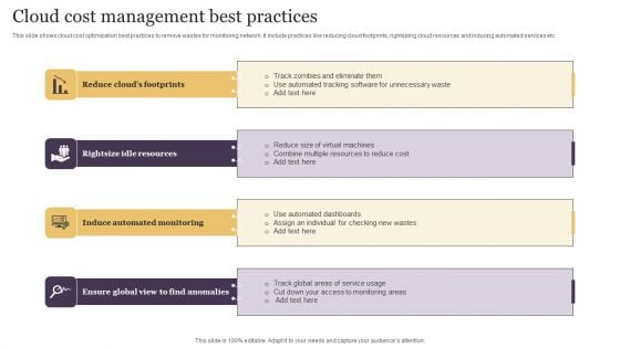 Cloud Cost Management Best Practices Graphics PDF