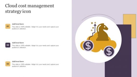 Cloud Cost Management Strategy Icon Designs PDF