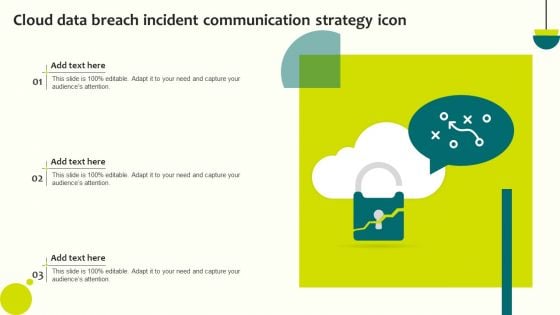 Cloud Data Breach Incident Communication Strategy Icon Brochure PDF