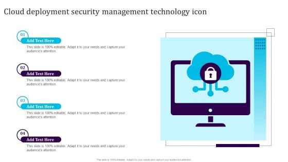 Cloud Deployment Security Management Technology Icon Topics PDF