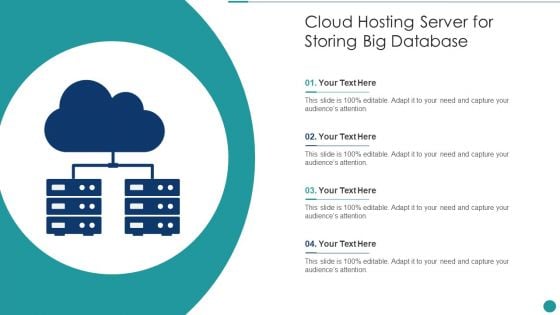 Cloud Hosting Server For Storing Big Database Ppt Summary Master Slide PDF