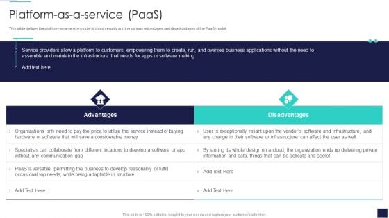 Cloud Information Security Platform As A Service Paas Ppt Portfolio Skills PDF