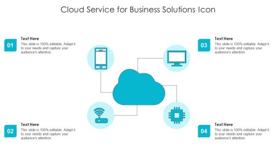 Cloud Service For Business Solutions Icon Ppt Inspiration Graphic Tips PDF