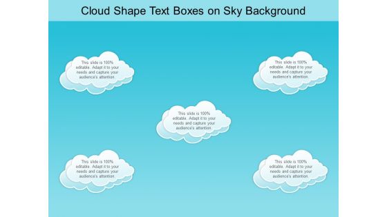 Cloud Shape Text Boxes On Sky Background Ppt PowerPoint Presentation Ideas Gridlines