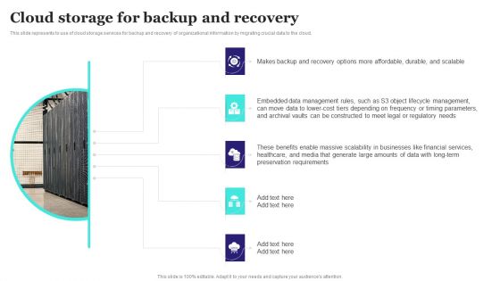 Cloud Storage For Backup And Recovery Ppt PowerPoint Presentation File Show PDF