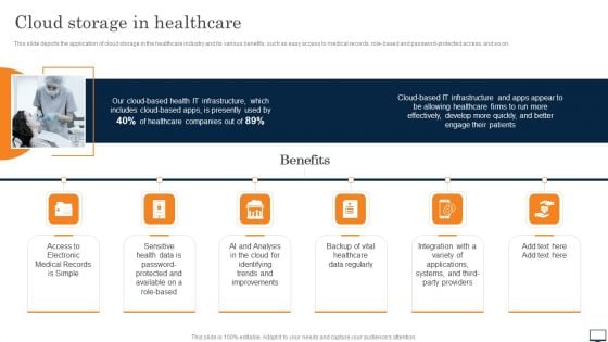 Cloud Storage In Healthcare Ppt PowerPoint Presentation File Professional PDF