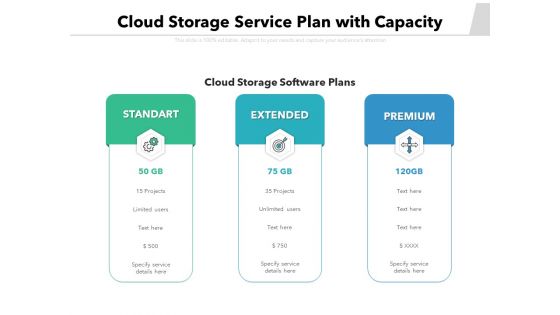 Cloud Storage Service Plan With Capacity Ppt PowerPoint Presentation Infographics Images PDF Cloud Storage Service Plan With Capacity Ppt PowerPoint Presentation Infographics Images PDF